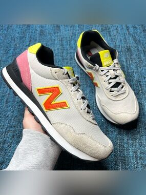New Balance 515v3 Classics Sneakers in Grey Orange Pink Suede Women's Size 9 B